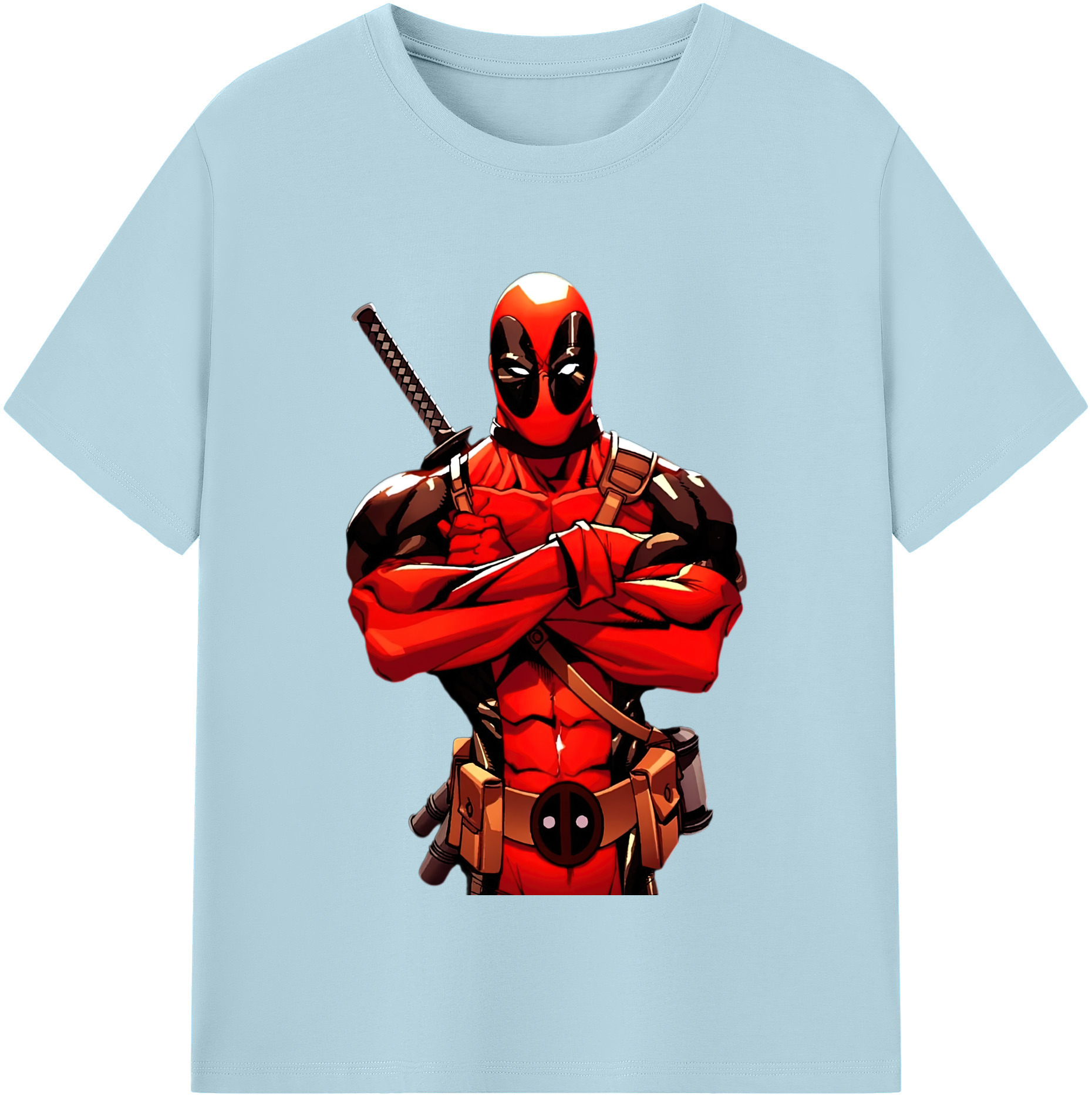 （画像用） Deadpool デッドプール 綿100％半袖Tシャツ（フロントプリント）